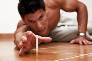 abstinence in men at smoking cessation and changes in body